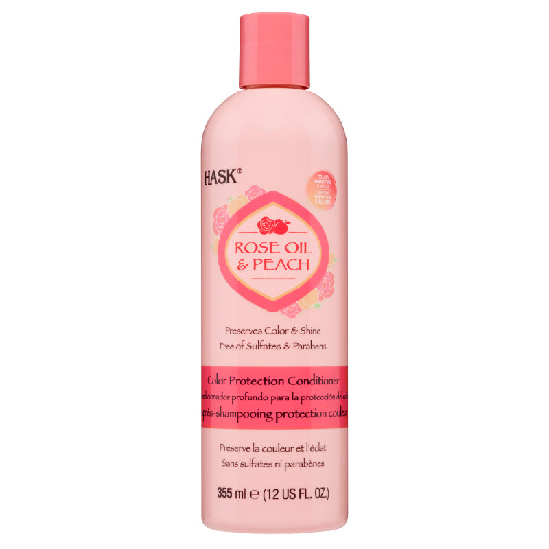 Hask Rose Oil & Peach Color Protection Conditioner 12 Oz