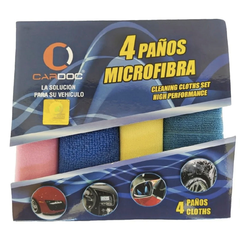 Kit 4 Paños Microfibra