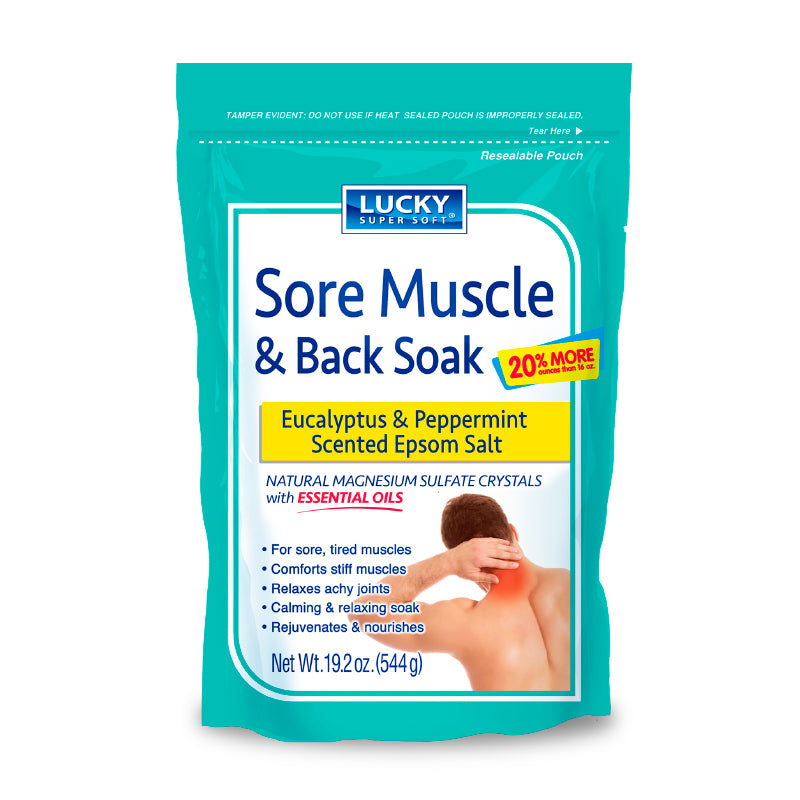 Sore Muscle & Back Soak Ecaliptus & Peppermint Scented Epsom Salt 19.2 fl.oz.